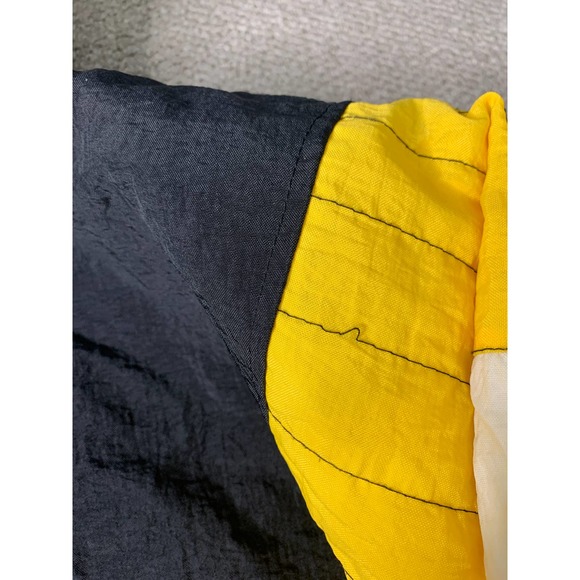 USA World Sense Mens Throwbacks Pittsburgh Steelers Jacket Size XL Black Yellow - Picture 9 of 15